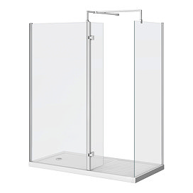 Nova 1600 x 800 Wet Room (Inc. Screen, Side Panel + Return Panel with Tray) Large Image