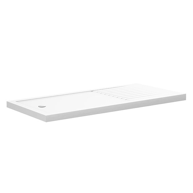Aurora 1600 x 800mm Walk In Shower Tray With Drying Area  Feature Large Image