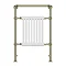 Savoy Brushed Brass Traditional Heated Towel Rail Radiator  Feature Large Image