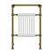 Savoy Brushed Gold Traditional Heated Towel Rail Radiator Profile Large Image
