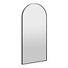 Savoy Large Matt Black Framed Wall/Leaner Arched Mirror 1620 x 760mm