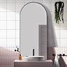 Savoy Large Matt Black Framed Wall/Leaner Arched Mirror 1620 x 760mm