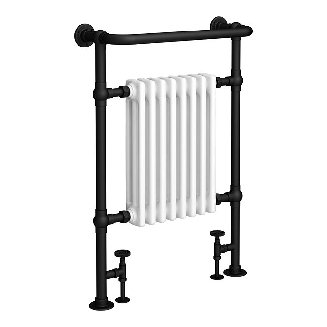 Chatsworth Savoy Matt Black Traditional Heated Towel Rail Radiator