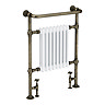 Savoy Antique Brass Traditional Heated Towel Rail Radiator  Profile Large Image