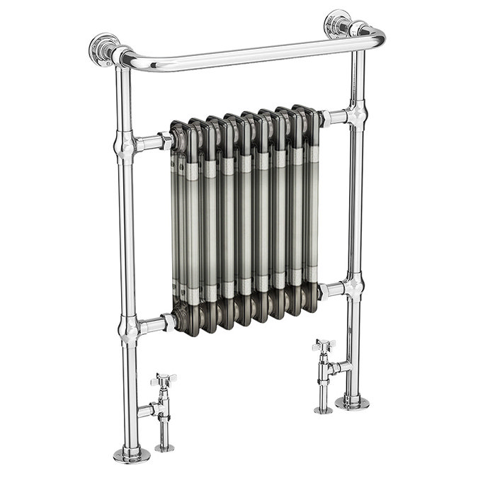 Savoy Raw Metal (Lacquered) Traditional Heated Towel Rail  Feature Large Image