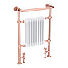 Savoy Rose Gold Traditional Heated Towel Rail Radiator  Profile Large Image