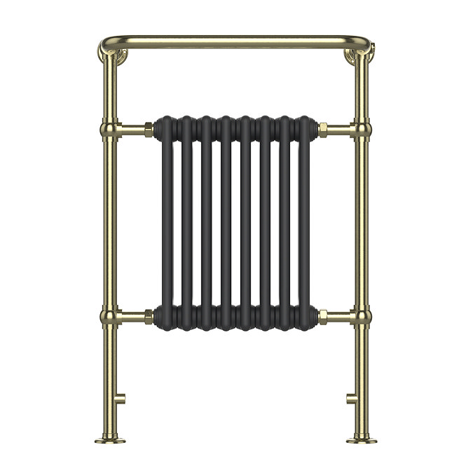 Savoy Traditional Heated Towel Rail Radiator (Brushed Brass & Anthracite Grey)  Profile Large Image