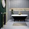 Chatsworth Savoy Traditional Heated Towel Rail Radiator (Brushed Brass & Anthracite Grey)