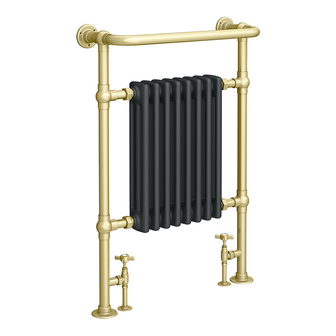 Chatsworth Savoy Traditional Heated Towel Rail Radiator (Brushed Brass & Anthracite Grey)