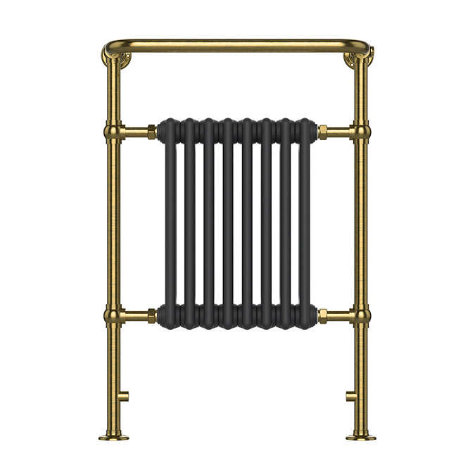 Savoy Traditional Heated Towel Rail Radiator (Brushed Gold & Anthracite Grey)  Profile Large Image
