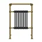 Savoy Traditional Heated Towel Rail Radiator (Brushed Gold & Anthracite Grey) Profile Large Image