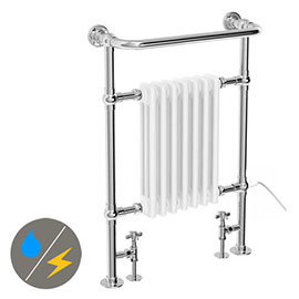 Yale Traditional Wall Hung Towel Rail Radiator Inc. Valves