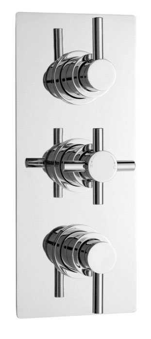 Scope Concealed Thermostatic Triple Shower Valve with Square Plate Large Image