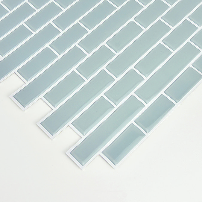 Sea Glass Peel & Stick Backsplash Tiles - Pack of 4  In Bathroom Large Image