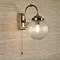 Searchlight Belvue Antique Brass 1 Light Wall Light with Clear Globe Shade - 3259AB  Profile Large I