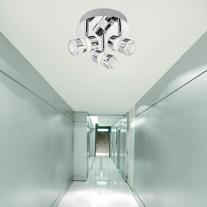 Searchlight Bubbles Chrome 3 LED Ceiling Spotlight with Acrylic Bubbles Effect - 4413CC  Feature Lar