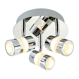 Searchlight Bubbles Chrome 3 LED Ceiling Spotlight with Acrylic Bubbles Effect - 4413CC Large Image