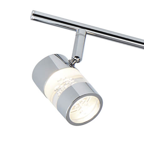 Searchlight Bubbles Chrome 4 LED Adjustable Bar Spotlight with Acrylic Bubbles Effect - 4414CC  Feat