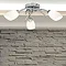 Searchlight Chrome 3 LED Light Ceiling Fitting with White Glass Shades - 4483-3CC-LED Profile Large