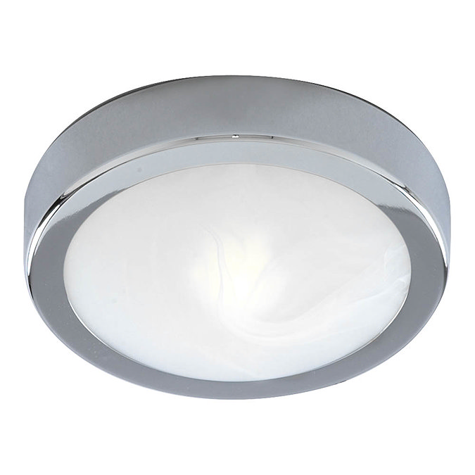 Searchlight Chrome Flush Fitting with Marble Glass - 3109CC Large Image