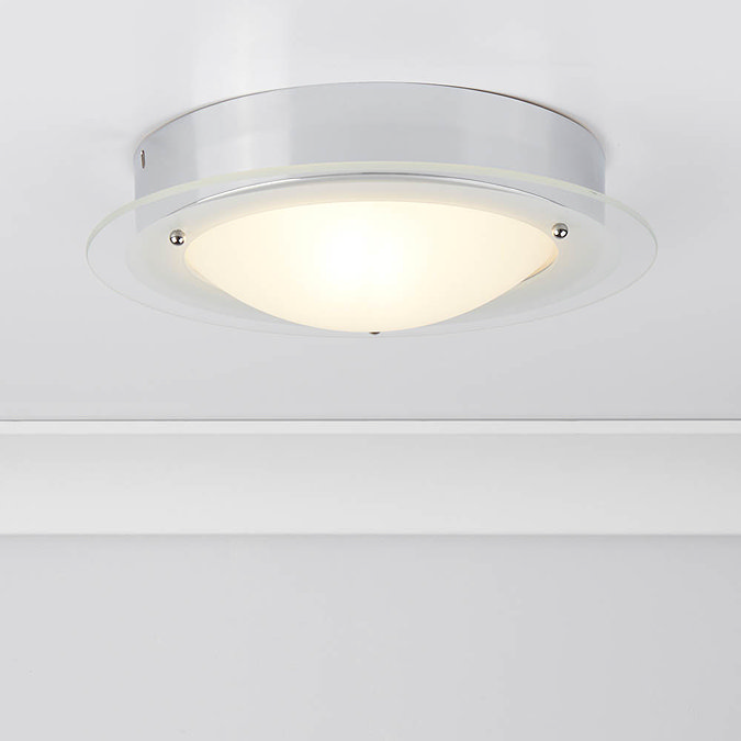Searchlight Chrome Flush Fitting with Opal Glass - 3108CC  Profile Large Image