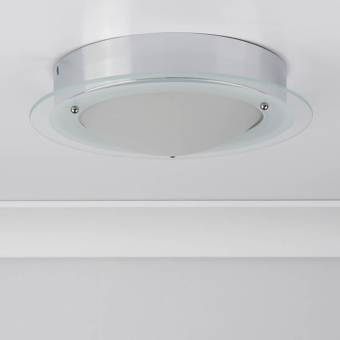Searchlight Chrome Flush Fitting with Opal Glass - 3108CC  Feature Large Image