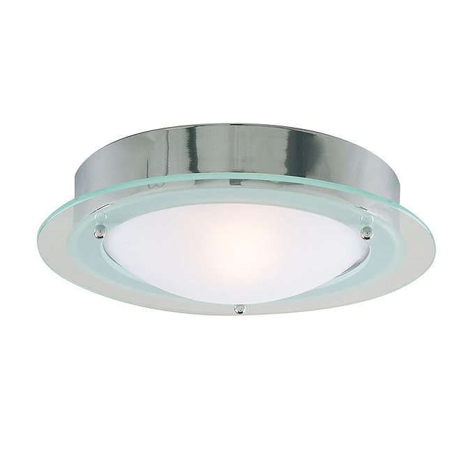 Searchlight Chrome Flush Fitting with Opal Glass - 3108CC Large Image