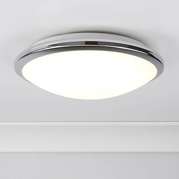 Searchlight Chrome LED Flush Light with Frosted Glass Shade - 7938-30CC  Profile Large Image