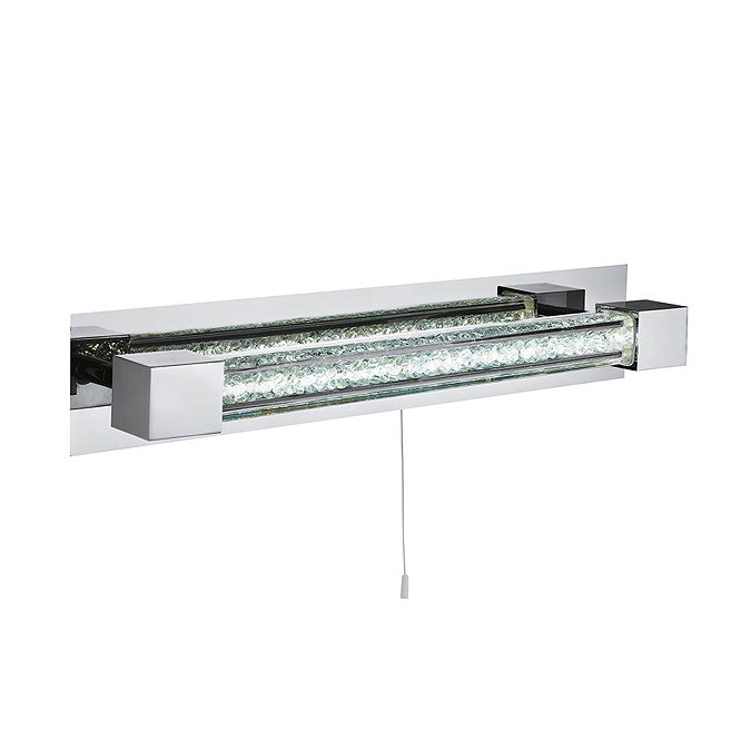 Searchlight Chrome LED Wall Light with Clear Crystal Glass Bar - 6664CC  Profile Large Image