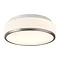 Searchlight Discs 28cm 2 Light Flush Fitting with Opal Glass Shade & Satin Silver Trim - 7039-28SS L