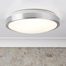 Searchlight Flush Fitting with Aluminium Trim & White Acrylic Shade - 6245-33  Profile Large Image