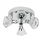 Searchlight Flute Dimmable 3 Light LED Spotlight with Clear Acrylic Shades - 6363CC Large Image