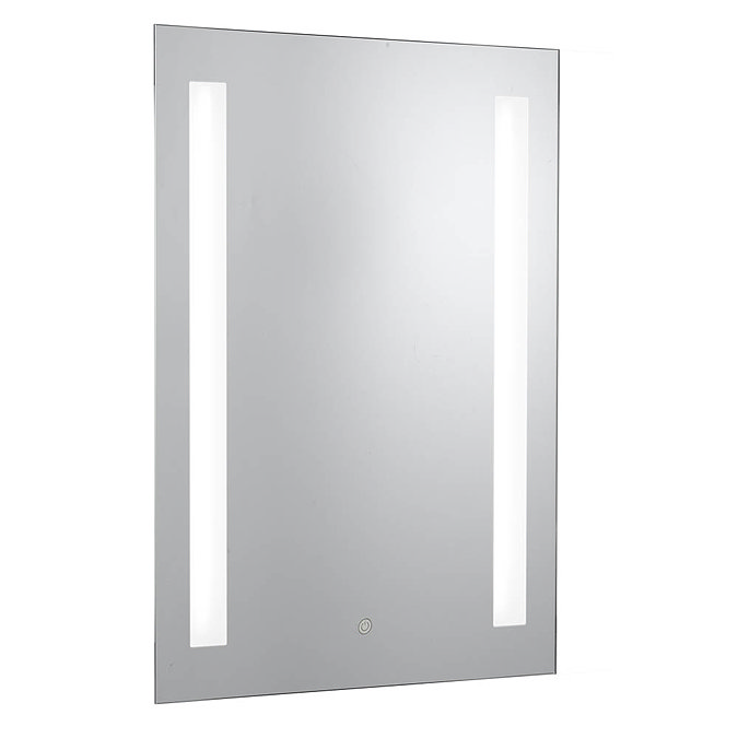 Searchlight Illuminated 2 Light Touch Bathroom Mirror with Shaver Socket - 7450 Large Image