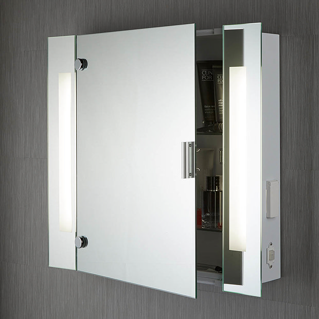 Searchlight Illuminated Bathroom Mirror with Shaver Socket 6560