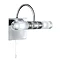 Searchlight IP44 Lima Chrome 2 Light Wall Bracket with Clear & Frosted Glass - 2555CC-LED  Feature L