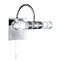 Searchlight IP44 Lima Chrome 2 Light Wall Bracket with Clear & Frosted Glass - 2555CC-LED Feature L