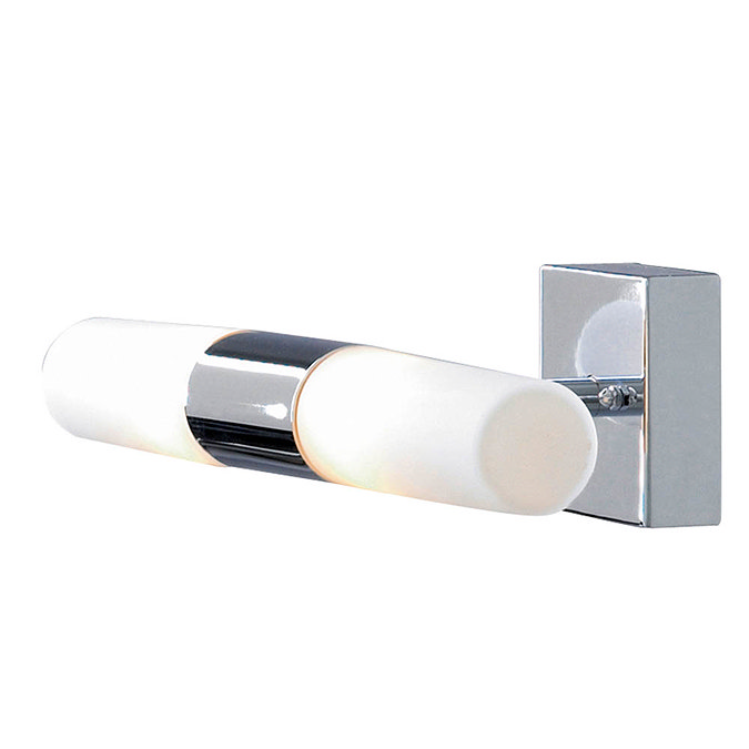 Searchlight IP44 Lima Chrome 2 Light Wall Bracket with White Glass LED - 1609CC-LED Profile Large I