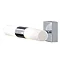 Searchlight IP44 Lima Chrome 2 Light Wall Bracket with White Glass LED - 1609CC-LED Profile Large I