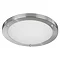 Searchlight IP44 Satin Silver Flush Fitting with Opal Glass Diffuser - 10633SS Large Image