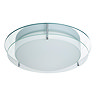 Searchlight LED Chrome Flush Fitting with Mirror Backplate & Opal Glass - 8803-36CC  Profile Large I