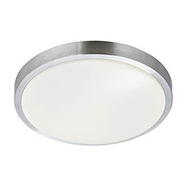 Searchlight Flush Fitting with Aluminium Trim & White Acrylic Shade - 6245-33 Medium Image