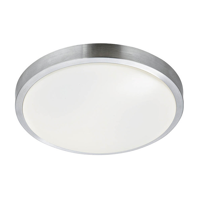 Searchlight Flush Fitting with Aluminium Trim & White Acrylic Shade - 6245-33 Large Image
