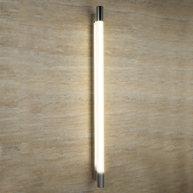 Searchlight Poplar 100cm Chrome T5 Oblong Wall Light with Tubular White Glass - 9021CC Large Image