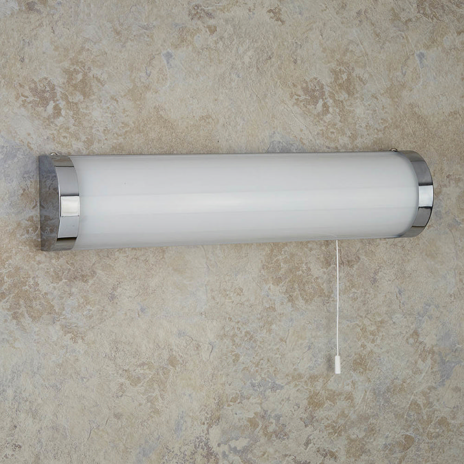 Searchlight Poplar Chrome 2 Light Wall Light with White Glass Tube - 8293CC  Profile Large Image