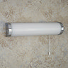 Searchlight Poplar Chrome 2 Light Wall Light with White Glass Tube - 8293CC  Profile Large Image