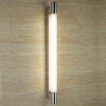 Searchlight Poplar Chrome T5 Oblong Wall Light with Tubular White Glass - 6014CC  Profile Large Imag