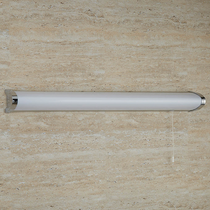 Searchlight Poplar Chrome Triangular Wall Light with T5 Flourescent Tube - 5372CC Feature Large Ima