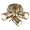 Searchlight Samson Antique Brass 3 Light Ceiling Mounted Spotlight - 6603AB Large Image