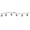 Searchlight Samson Satin Silver 6 Light LED Split-Bar Spotlights - 6606SS  Profile Large Image