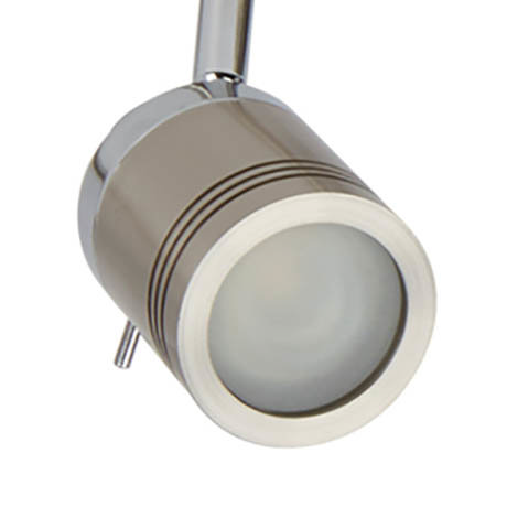 Searchlight Samson Satin Silver 6 Light LED Split-Bar Spotlights - 6606SS  Feature Large Image